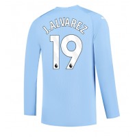 Fotballdrakt Herre Manchester City Julian Alvarez #19 Hjemmedrakt 2023-24 Langermet